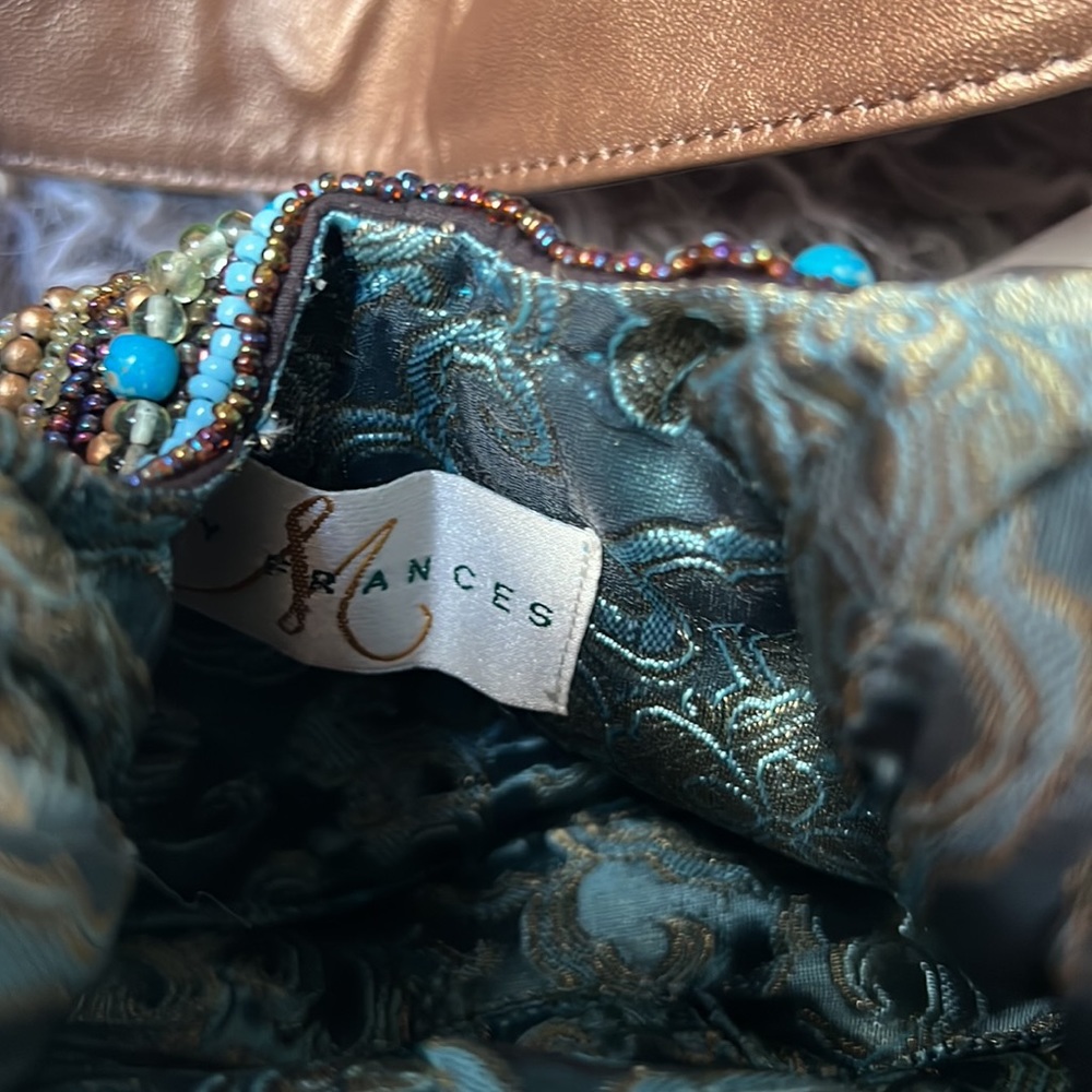 Gorgeous Mary Frances Turquoise Multi Beaded wristlet Handbag-Never Used! - Picture 5 of 7
